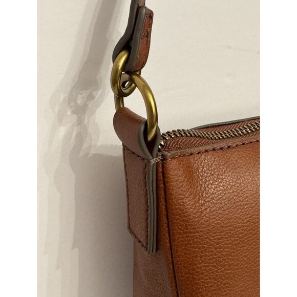 Fossil Skylar Crossbody Bag Brandy Brown Leather New NWT - Picture 4 of 10